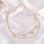 Retro Multi-Layer Pearl Disc Necklace - Vintage Minimalist Alloy Chain