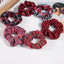 Retro Christmas Plaid Hair Tie with Sweet Balls Ornament