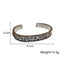 Retro Punk Geometric Letter Alloy Open Cuff Bracelet