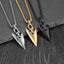 Retro Punk Arrowhead Triangle Stainless Steel Men's Pendant Necklace