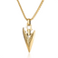 Retro Punk Arrowhead Triangle Stainless Steel Men's Pendant Necklace