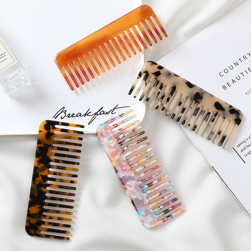 Retro European Acetate Marble Pattern Hair Comb