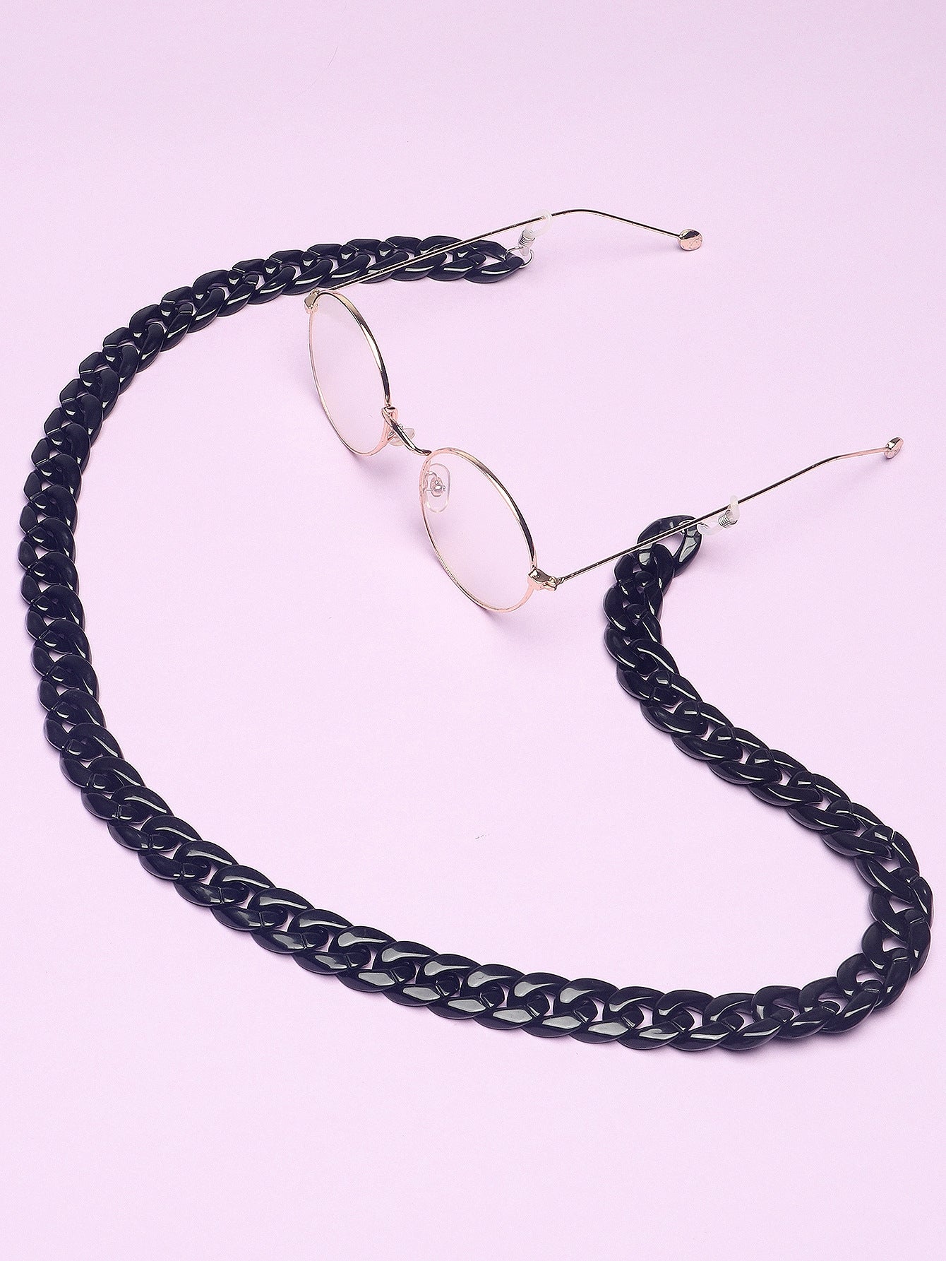 Retro Resin Acrylic Black Glasses Chain - Eco-Friendly Anti-Slip Eyewear Accessory