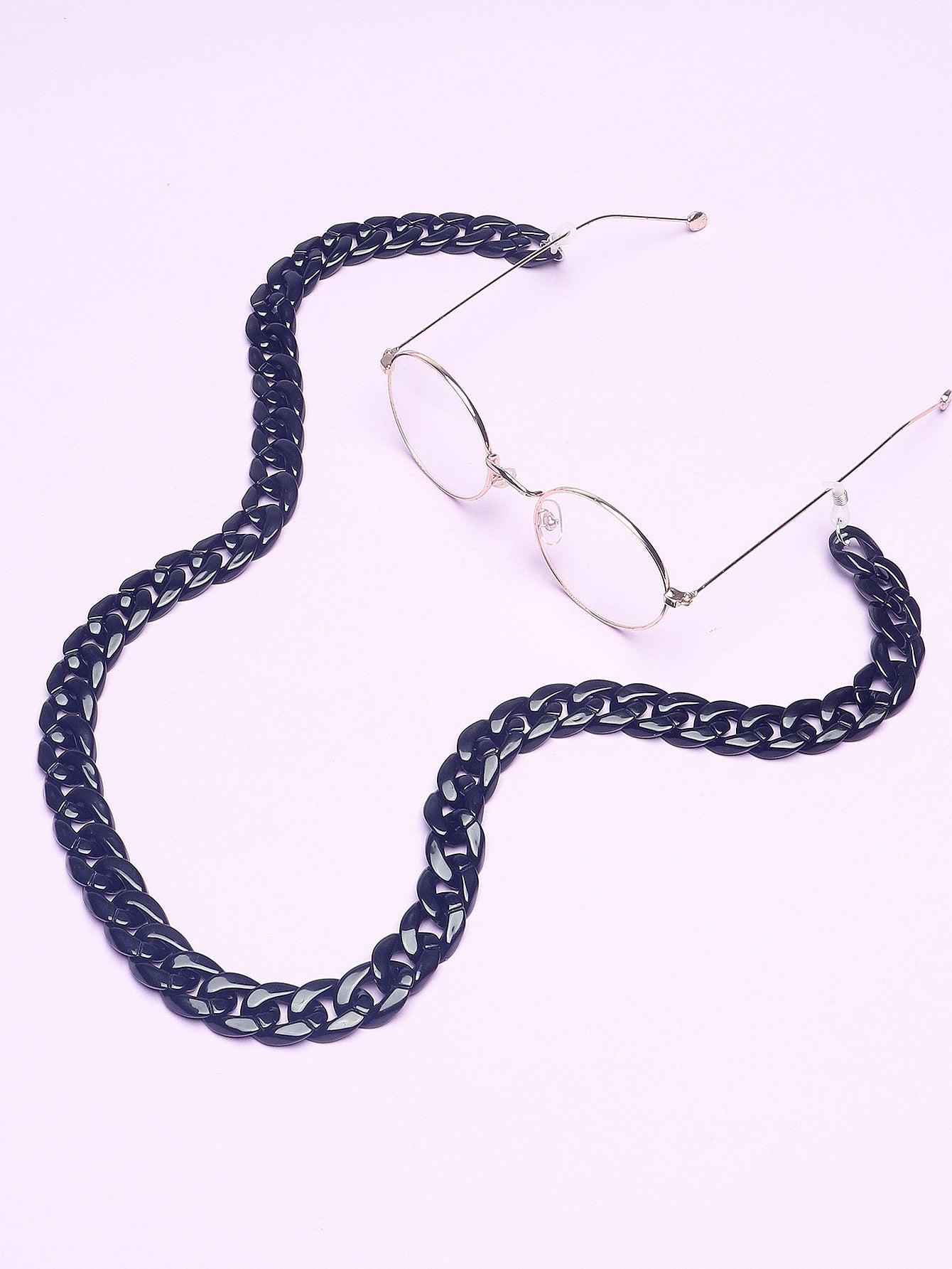 Retro Resin Acrylic Black Glasses Chain - Eco-Friendly Anti-Slip Eyewear Accessory