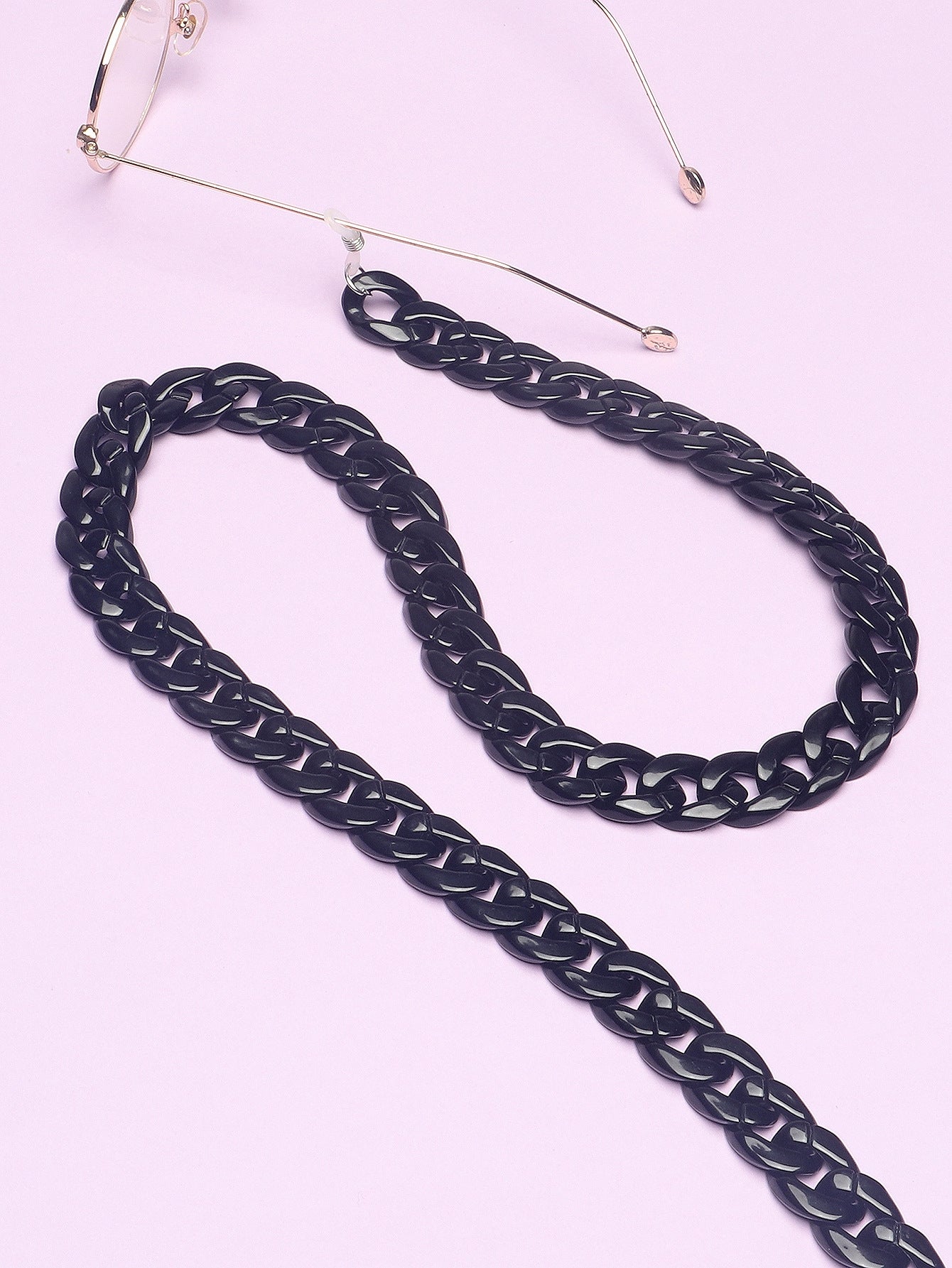 Retro Resin Acrylic Black Glasses Chain - Eco-Friendly Anti-Slip Eyewear Accessory