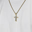 Retro Roman Cross Titanium Steel Carbon Inlay Men's Pendant Necklace