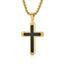 Retro Roman Cross Titanium Steel Carbon Inlay Men's Pendant Necklace