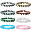 Retro Round Cat Eye Stone Beaded Bracelet - Multicolor 8mm Beads