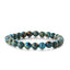 Retro Round Cat Eye Stone Beaded Bracelet - Multicolor 8mm Beads