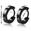 Retro Round Stainless Steel Hoop Earrings - Trendy Fashion Jewelry