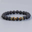 Retro Volcanic Rock Agate & Lava Stone Aromatherapy Unisex Bracelet