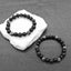 Retro Volcanic Rock Snowflake Stone Beaded Bracelets for Couples