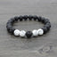 Retro Volcanic Lava Stone Beaded Unisex Yoga Bracelet