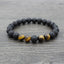 Retro Volcanic Lava Stone Beaded Unisex Yoga Bracelet