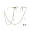 Retro Chic Geometric Metal Glasses and Mask Chain