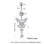 Retro Butterfly Crown Zircon Inlay Stainless Steel Belly Ring