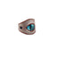 Retro Blue Evil Eye PU Leather Ring