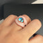 Retro Blue Evil Eye PU Leather Ring