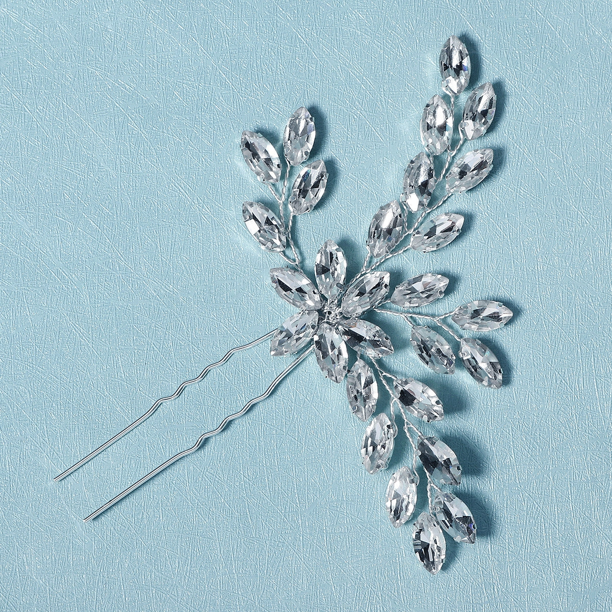 Retro Snowflake Rhinestone Hairpin Bridal Hair Accessory