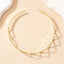 Retro Geometric Gold Plated Women's Choker Necklace
