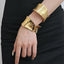 Retro Solid Color Alloy Plated Women's Open Cuff Bracelet