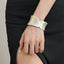 Retro Solid Color Alloy Plated Women's Open Cuff Bracelet