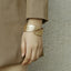 Retro Silver Leaf Adjustable Women's Bangle Bracelet
