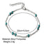 Retro Alloy Beaded Turquoise Women's Anklet