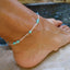Retro Alloy Beaded Turquoise Women's Anklet