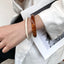 Retro Amber Pattern Acrylic Bangle Bracelet for Women