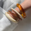Retro Amber Pattern Acrylic Bangle Bracelet for Women