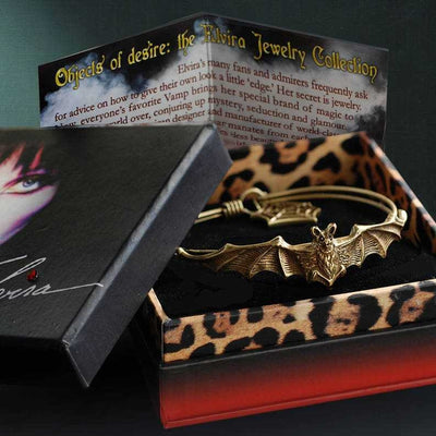 Retro Gold Plated Men's Bangle and Gothic Bat Halloween Bracelet