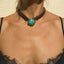 Retro Bohemian Turquoise Alloy Leather Layered Choker Necklace