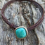 Retro Bohemian Turquoise Alloy Leather Layered Choker Necklace