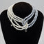 Retro Multi-Layered Pearl Necklace for Women - Vintage Statement Choker