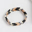 Retro Streetwear Unisex Alloy Bangle with Colorful Elastic Design