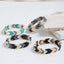 Retro Streetwear Unisex Alloy Bangle with Colorful Elastic Design