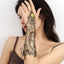 Retro Geometric Alloy Arm Bracelet with Lace Tattoo Sleeve Cover