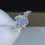 Retro Sparkling Hearts & Arrows Zircon Imitation Moissanite Adjustable Copper Ring