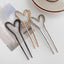 Retro U-Shape Alloy Hairpin with Delicate Love Design