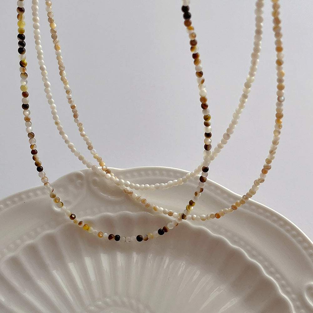 Retro Multicolor Shell Beaded Freshwater Pearl Women's Necklace
