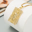 Retro Virgin Mary Square Copper Zircon Pendant Necklace