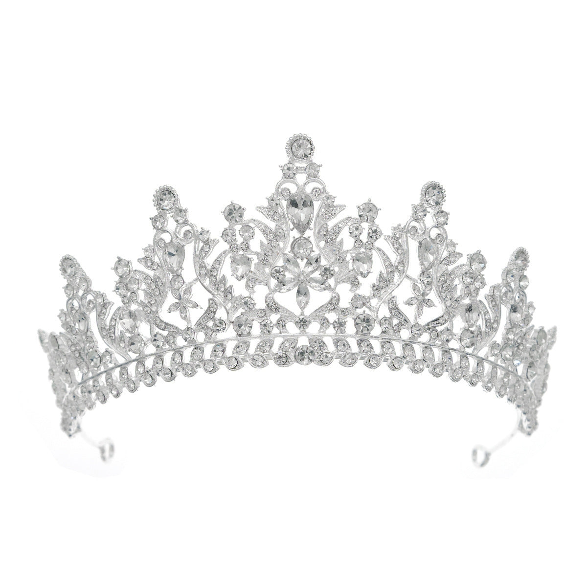 Retro Rhinestone Alloy Crown for Weddings and Ceremonies