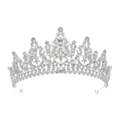 Retro Rhinestone Alloy Crown for Weddings and Ceremonies