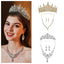 Retro Zircon Inlay Crown Set for Brides and Special Occasions