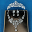 Retro Zircon Inlay Crown Set for Brides and Special Occasions