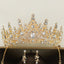 Retro Zircon Inlay Crown Set for Brides and Special Occasions