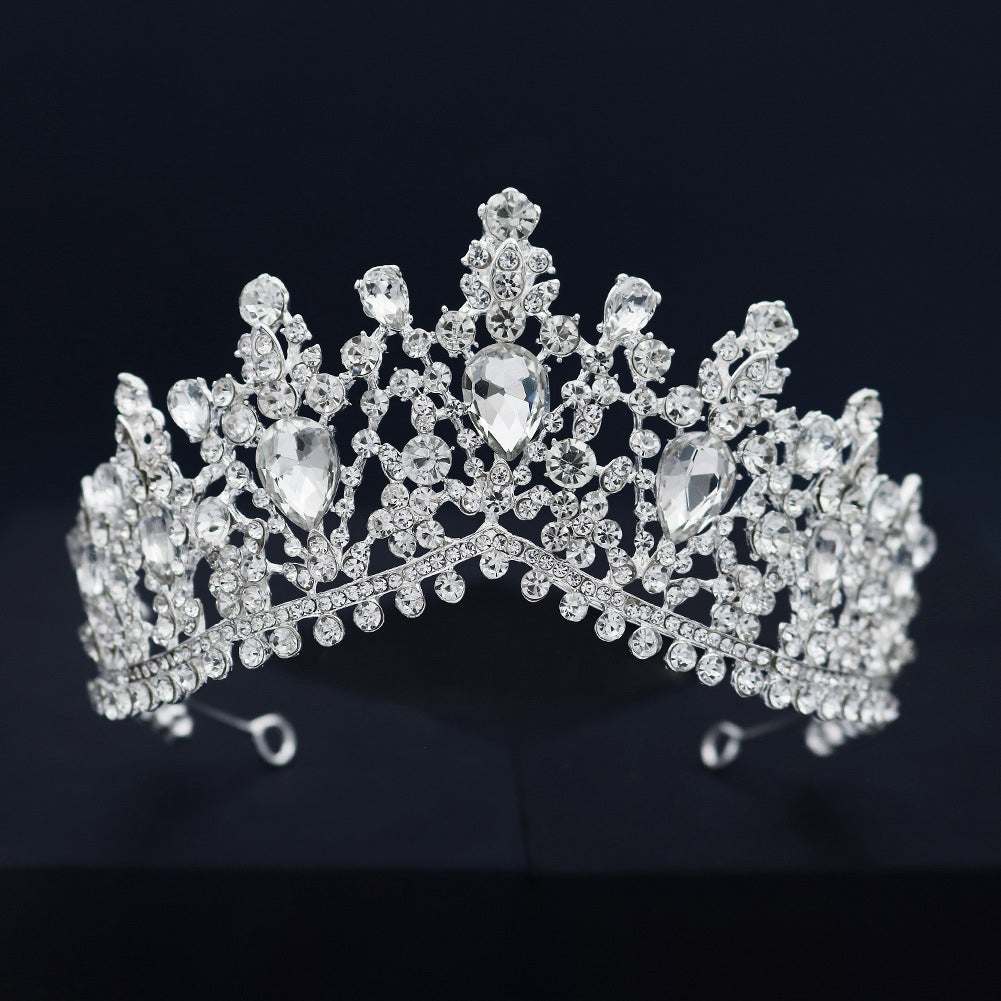 Rhinestone Baroque Black Retro Bridal Crown Headpiece