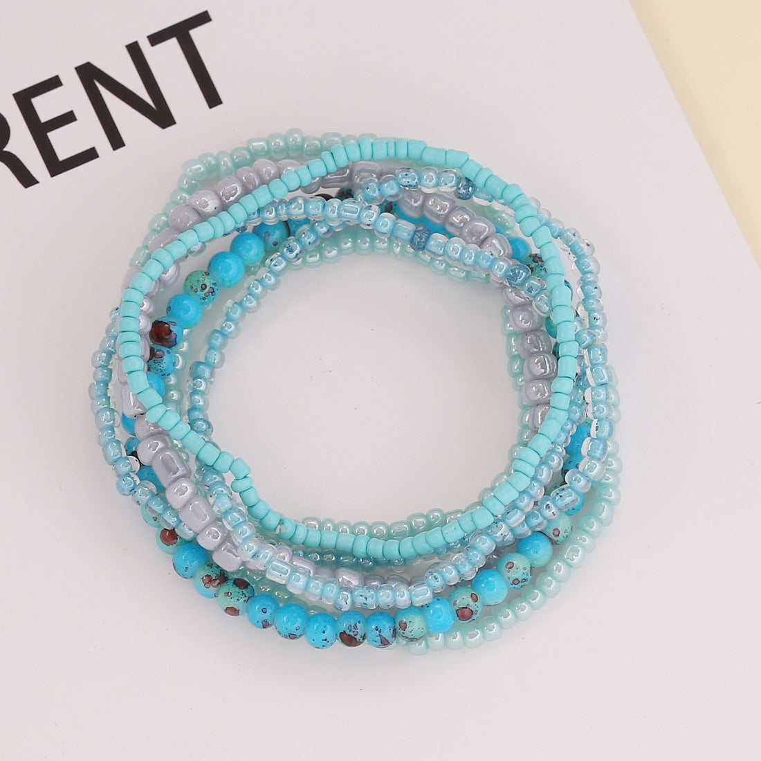 Bohemian Multi-layer Crystal Glass Beaded Bracelet for Women