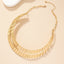 Roman Style Geometric Metal Double Layer Women's Choker Necklace